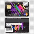 Realistic detailed credit card.